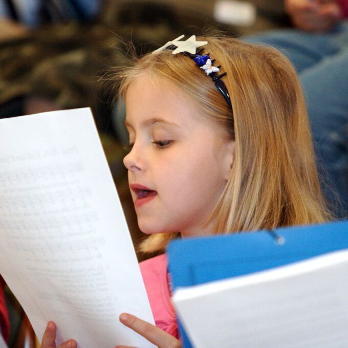 Kinderchor-Proben in der Leipziger Petrischule