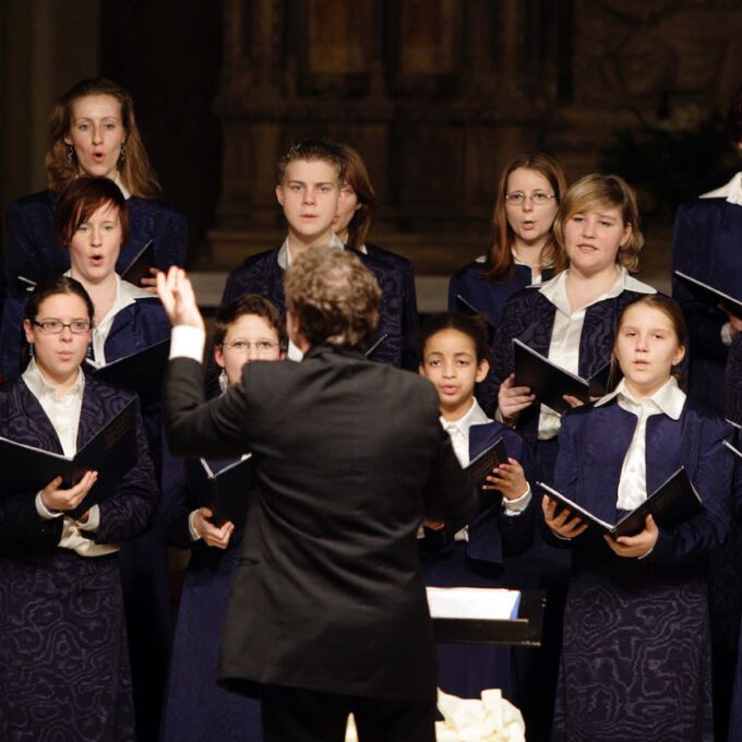 Traditionelles Weihnachtsliedersingen der Schola Cantorum Leipzig in der Peterskirche