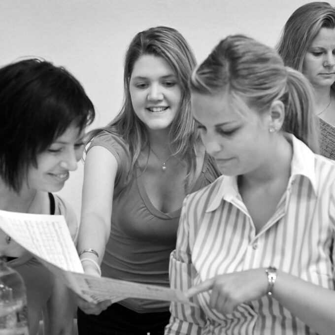 Ensembleprobe in der Leipziger Petrischule