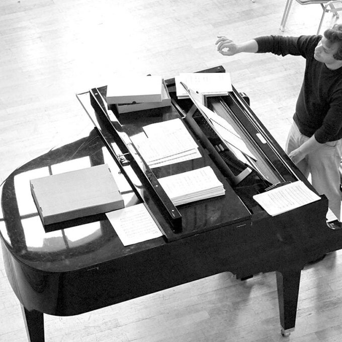 Ensembleprobe mit Philipp Amelung in der Leipziger Petrischule