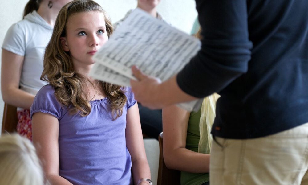 Probe des Mädchenchores in der Petrischule Leipzig