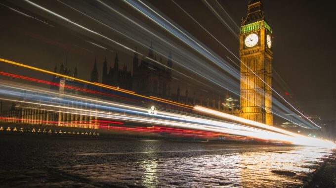 Big Ben Und Westminster Bei Nacht