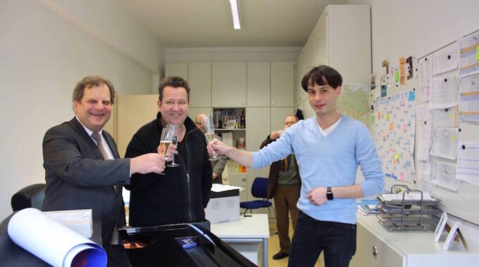 Eröffnung des Chorbüros durch Prof. Fabian, Sebastian Krumbiegel und Marcus Friedrich