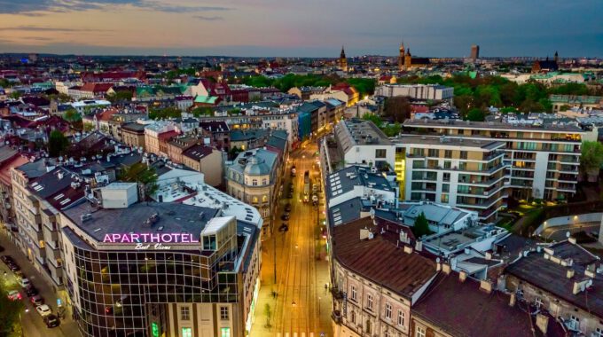 Krakau bei Abenddämmerung