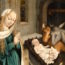 Mittelalterliche Darstellung Der Geburt Christi