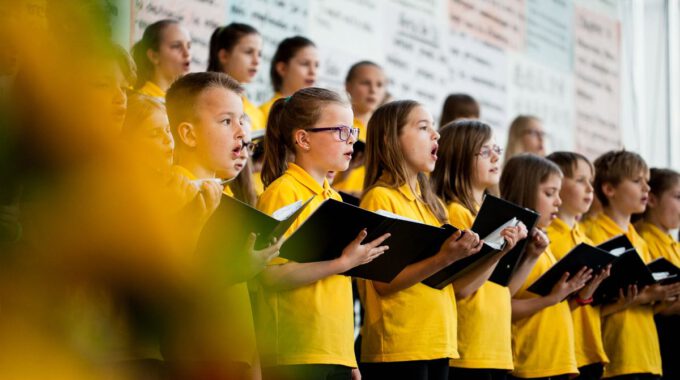 Auftritt Des Kinderchores Im Rahmen Des 55. Jubiläums Der Schola Cantorum Leipzig
