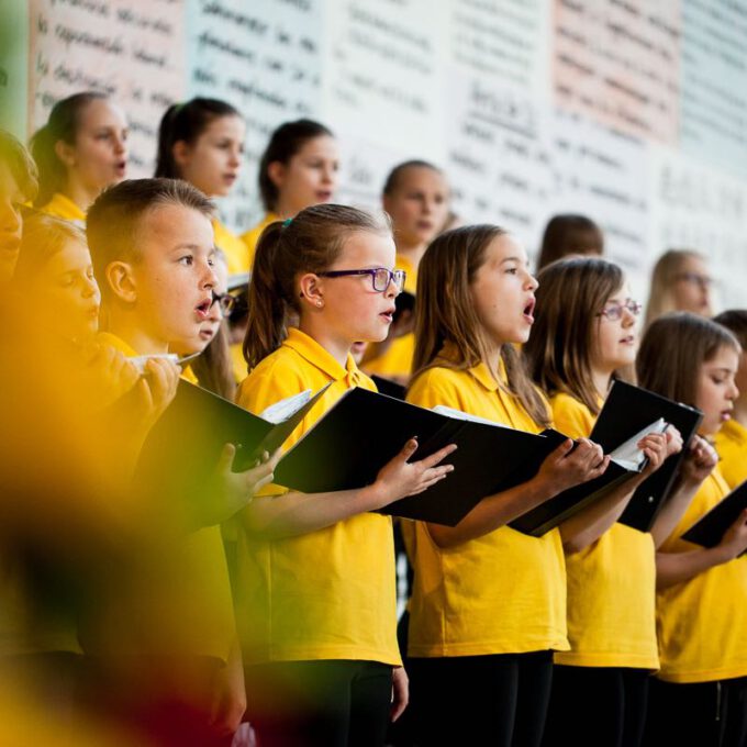 Auftritt Des Kinderchores Im Rahmen Des 55. Jubiläums Der Schola Cantorum Leipzig
