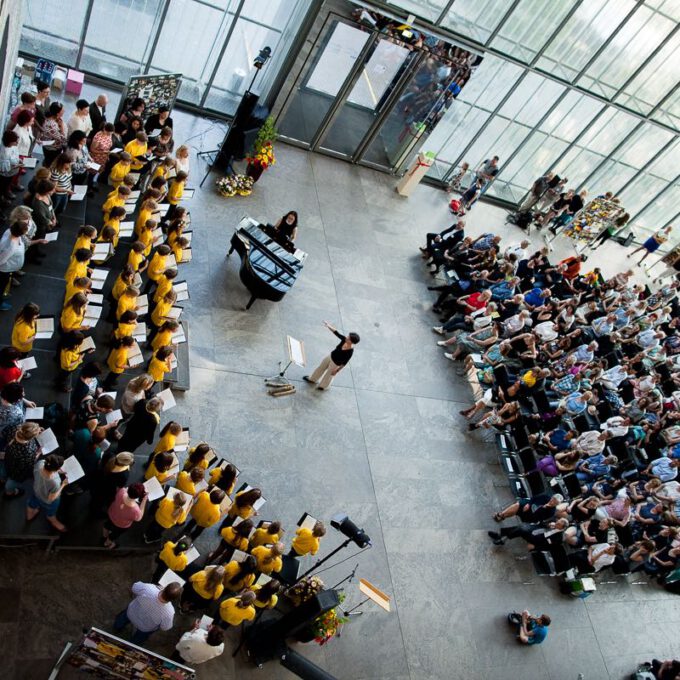 Auftritt Des Kinderchores Im Rahmen Des 55. Jubiläums Der Schola Cantorum Leipzig