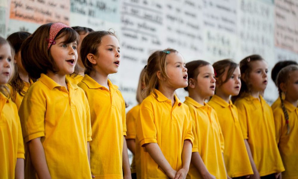 Auftritt Der Spatzenchöre Im Rahmen Des 55. Jubiläums Der Schola Cantorum Leipzig