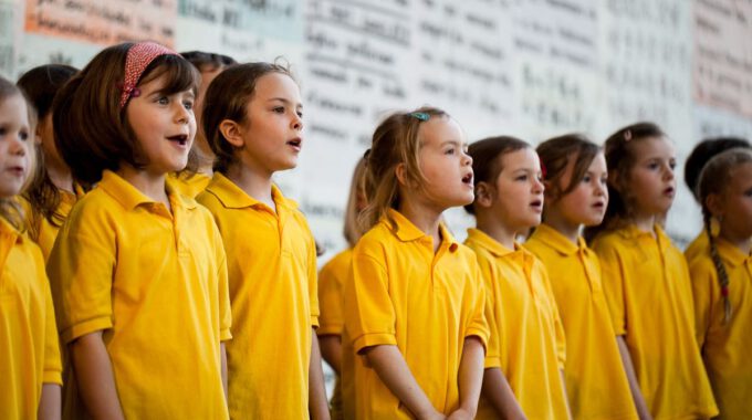 Auftritt Der Spatzenchöre Im Rahmen Des 55. Jubiläums Der Schola Cantorum Leipzig