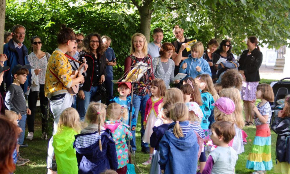 Semesterabschluss der musikalischen Früherziehung am 21. Juni 2018 im Garten des Mendelssohn-Hauses Leipzig