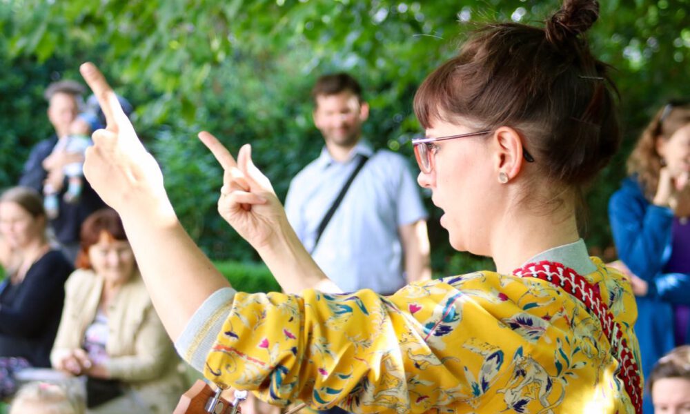 Semesterabschluss der musikalischen Früherziehung am 21. Juni 2018 im Garten des Mendelssohn-Hauses Leipzig