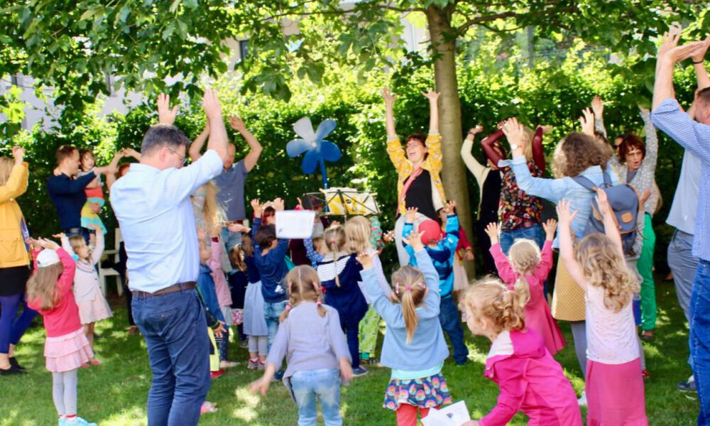 Semesterabschluss der musikalischen Früherziehung am 21. Juni 2018 im Garten des Mendelssohn-Hauses Leipzig