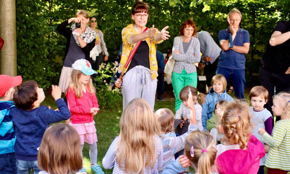 Semesterabschluss der musikalischen Früherziehung am 21. Juni 2018 im Garten des Mendelssohn-Hauses Leipzig