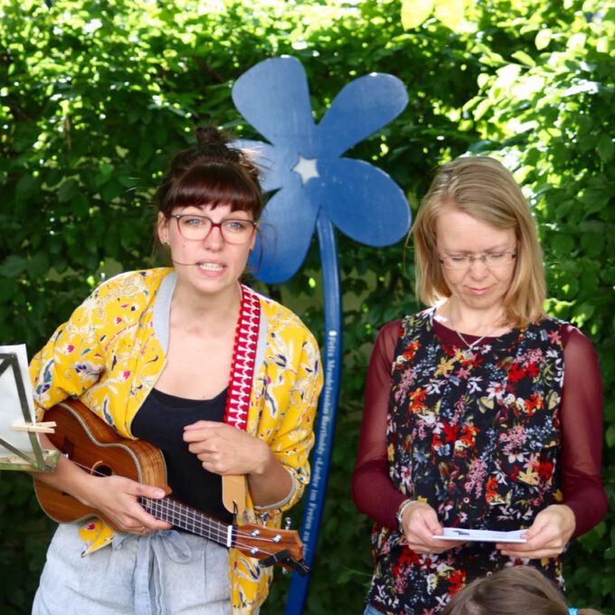 Semesterabschluss der musikalischen Früherziehung am 21. Juni 2018 im Garten des Mendelssohn-Hauses Leipzig