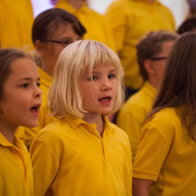 Der Kinderchor Der Stadt Leipzig Mit Traditionellem Und Modernem Herbstrepertoire In Der Alten Börse