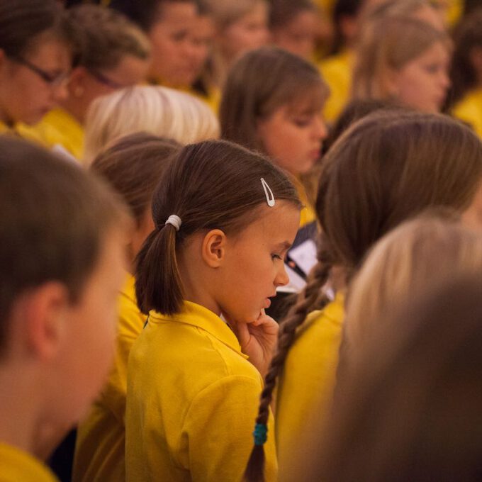 Der Kinderchor Der Stadt Leipzig Mit Traditionellem Und Modernem Herbstrepertoire In Der Alten Börse