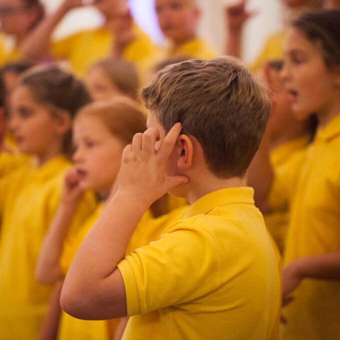 Der Kinderchor Der Stadt Leipzig Mit Traditionellem Und Modernem Herbstrepertoire In Der Alten Börse