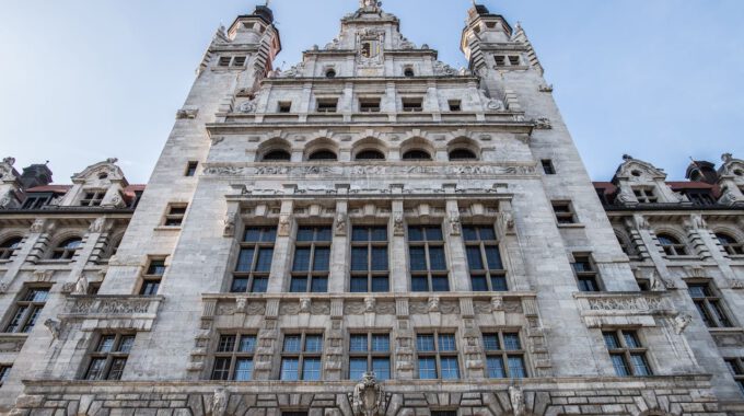 Die aufwendige Fassade des Neuen Leipziger Rathauses