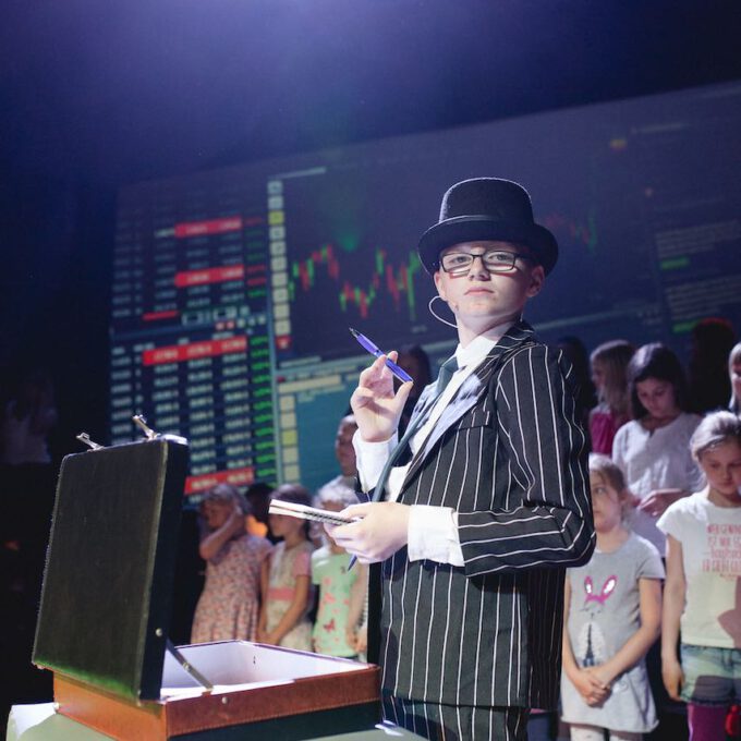 Der Geschäftsmann in der Kinderoper "Der kleine Prinz"
