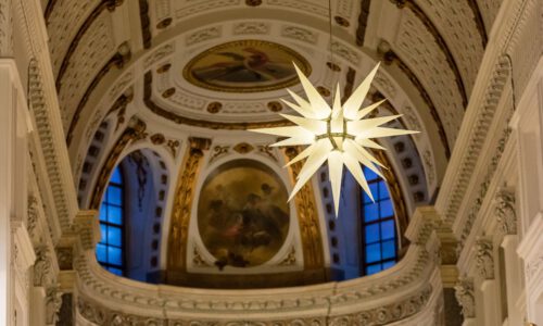Adventsstern Im Altarraum Der Nikolaikirche Leipzig