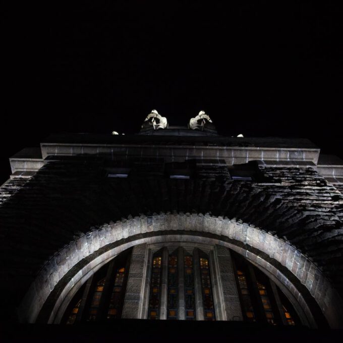 Völkerschlachtdenkmal Leipzig bei Nacht