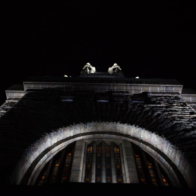 Völkerschlachtdenkmal Leipzig Bei Nacht