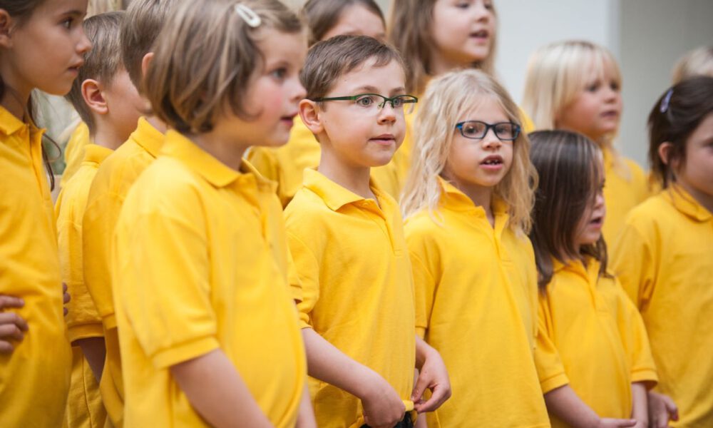Mitglieder der Spatzenchöre in der Kinderklinik der Universität Leipzig