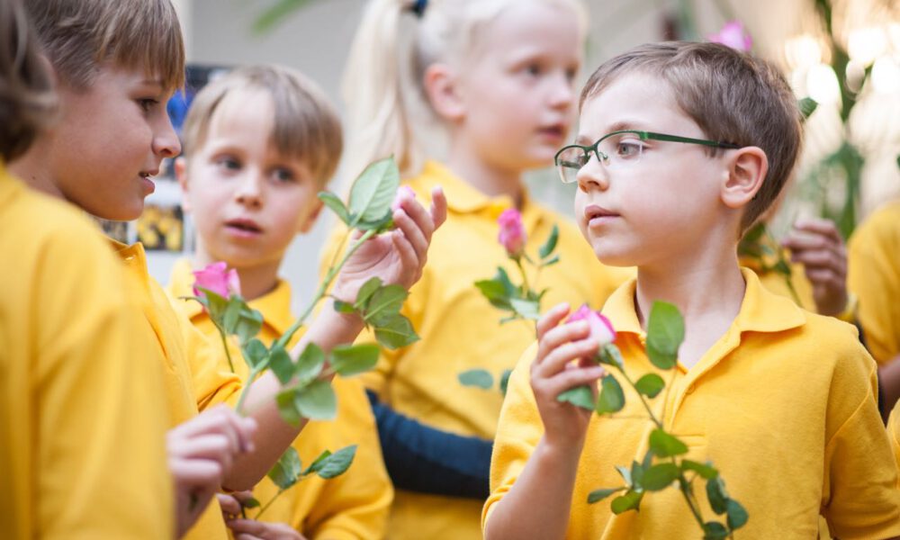 Mitglieder der Spatzenchöre in der Kinderklinik der Universität Leipzig