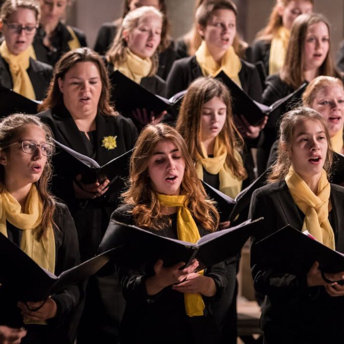 Weihnachtsliedersingen Des Mädchen- Und Frauenchores In Der Leipziger Peterskirche