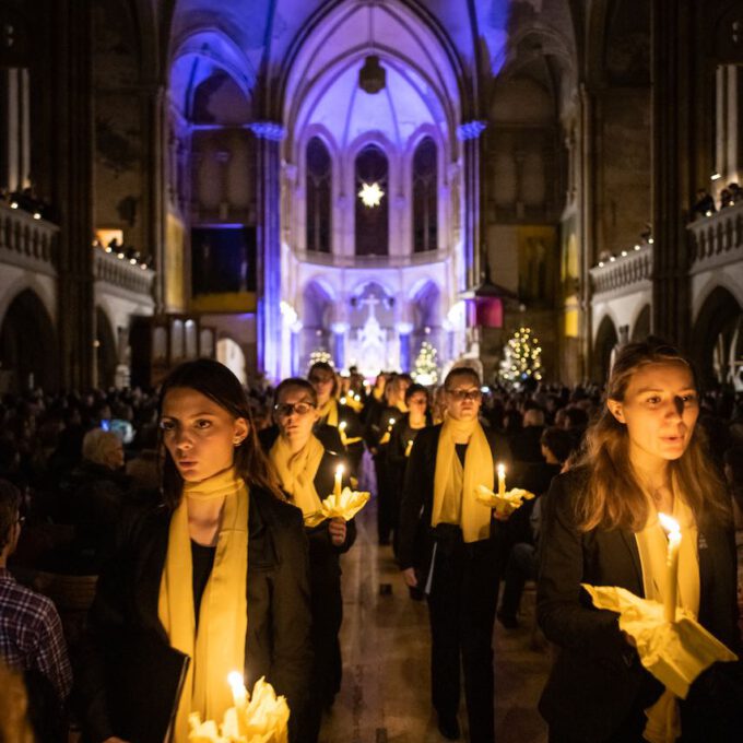 Traditionelles Weihnachtsliedersingen in der Peterskirche Leipzig