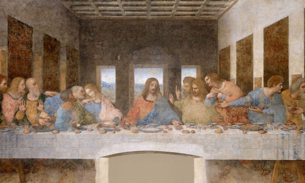 Ausschnitt aus da Vincis "Das Abendmahl"