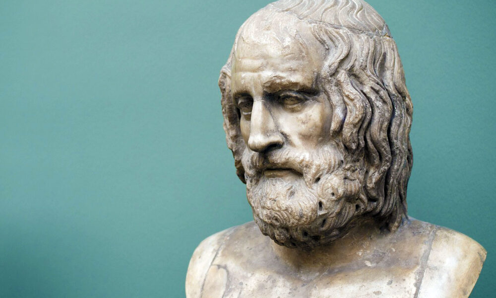 Antike Büste des Euripides
