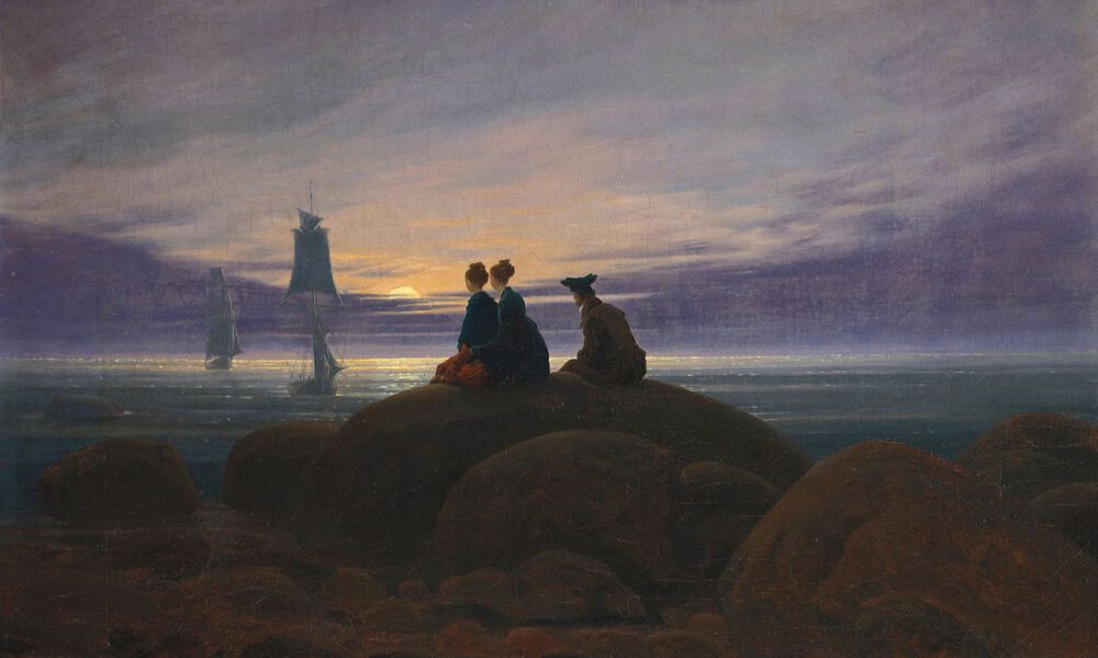Caspar David Friedrichs Gemälde "Mondaufgang am Meer"