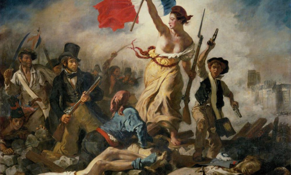 Eugène Delacroixs Gemälde "Die Freiheit führt das Volk"