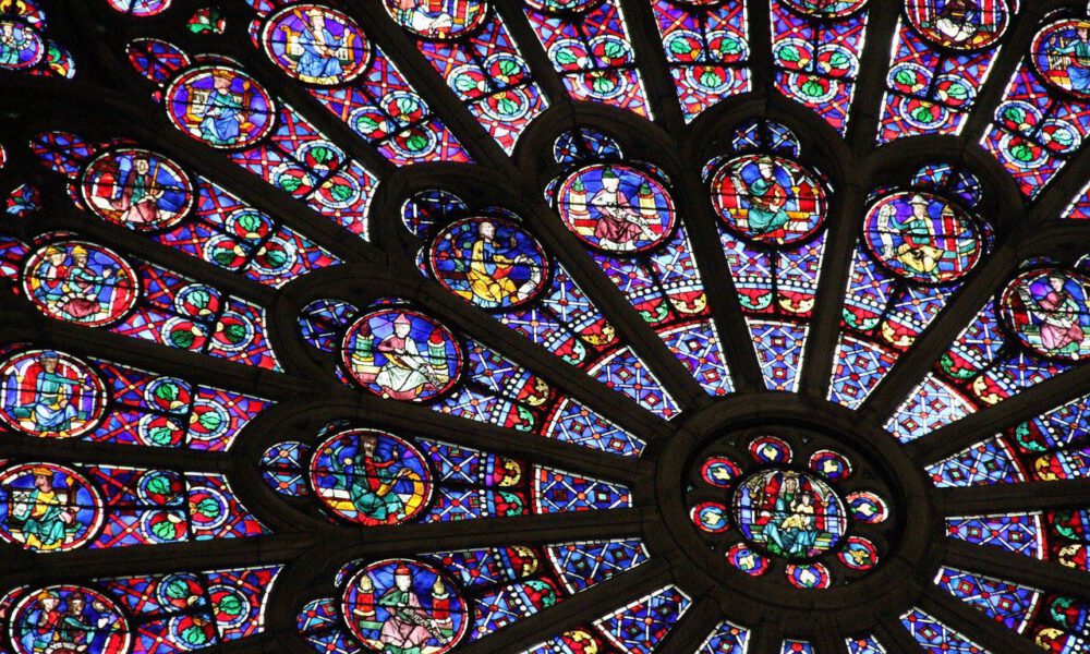 Innenansicht Der Fensterrose Von Notre-Dame De Paris