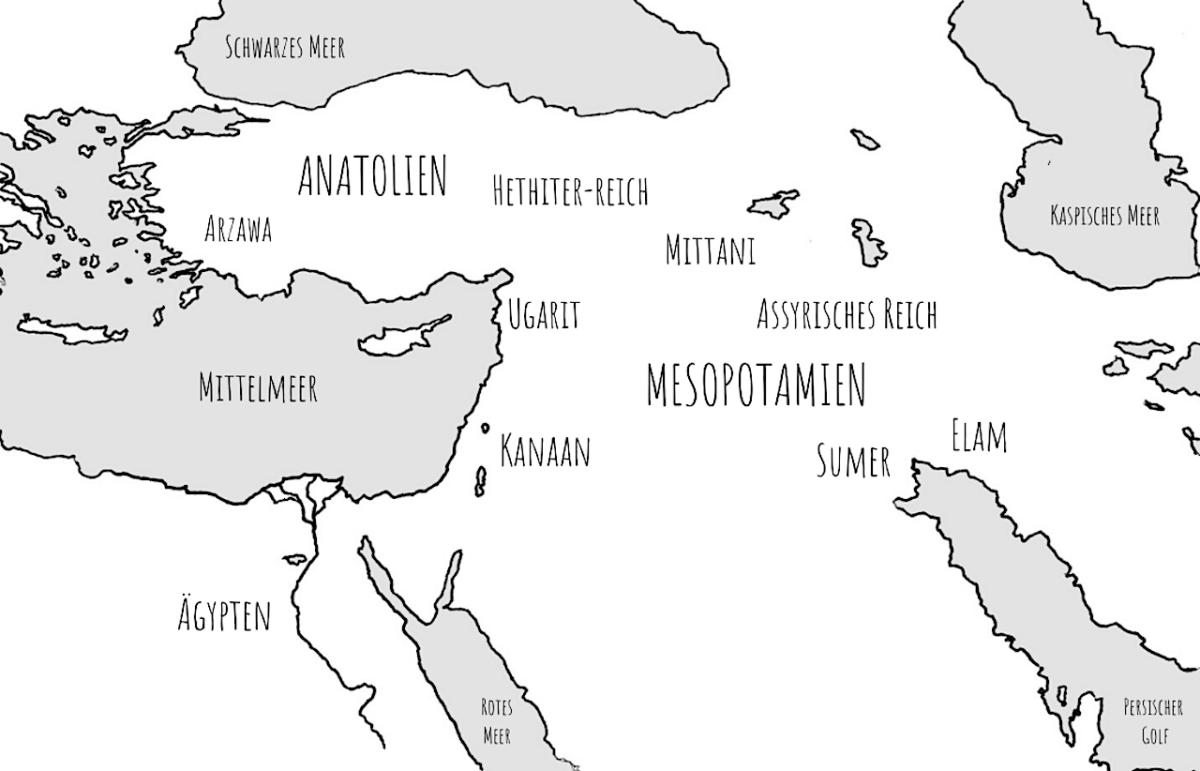 Karte des vorderen Orients