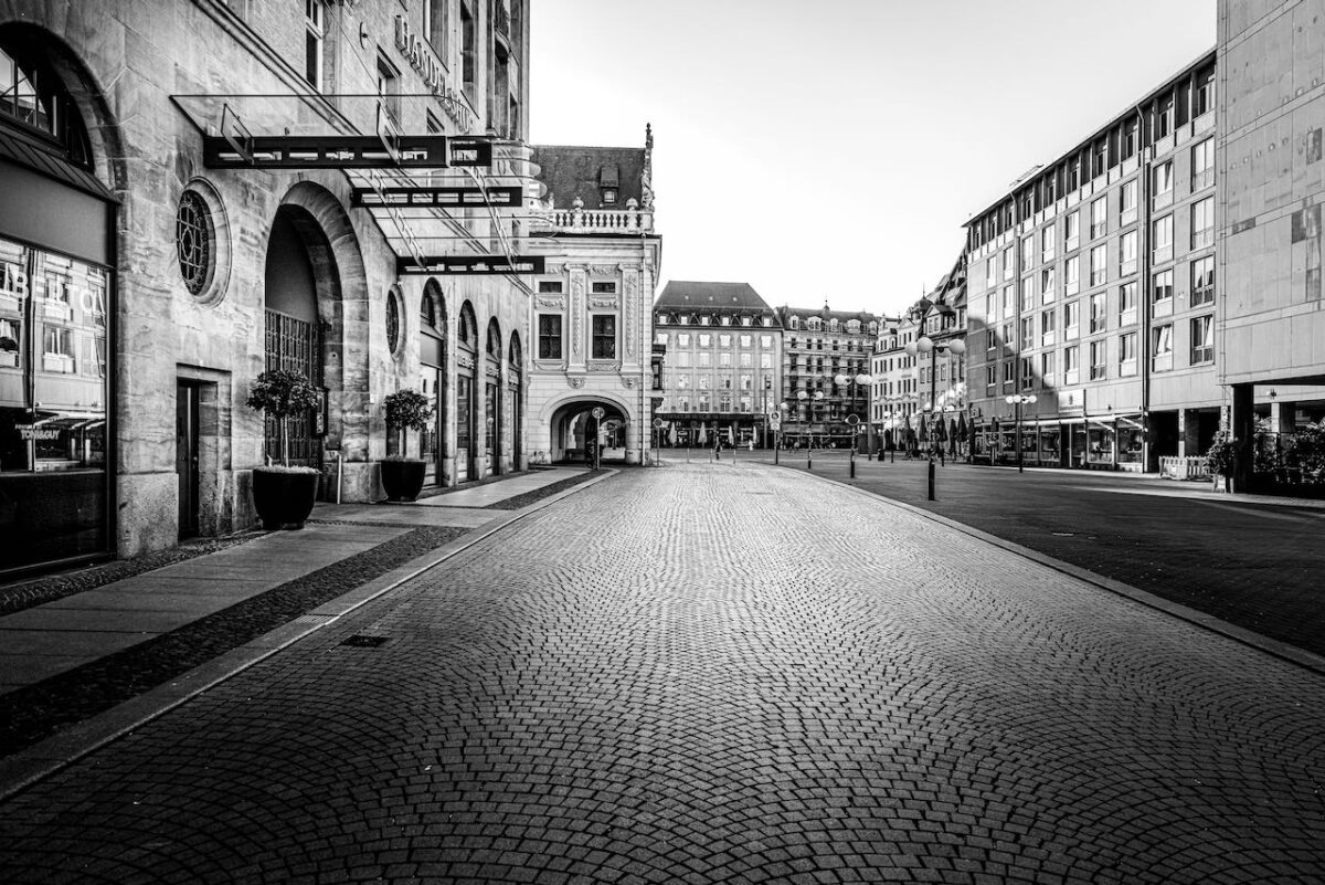 Leipzig während des pandemiebedingten Lockdowns im Frühjahr 2020