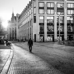 Leipzig während des pandemiebedingten Lockdowns im Frühjahr 2020