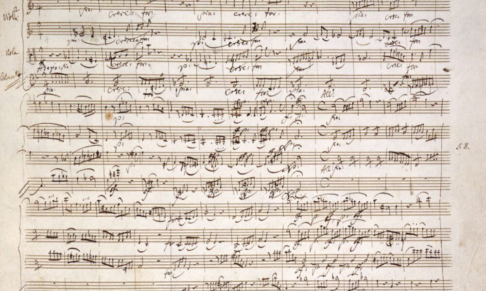 Handschrift Eines Mozart-Streichquartetts