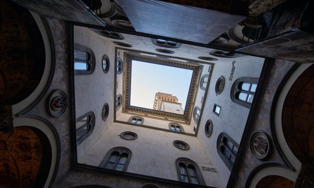 Innenhof Des Palazzo Vecchio In Florenz