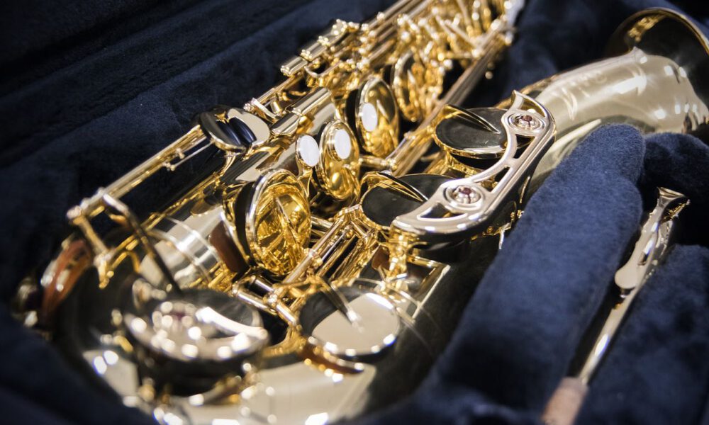 Detailaufnahme eines Saxophons