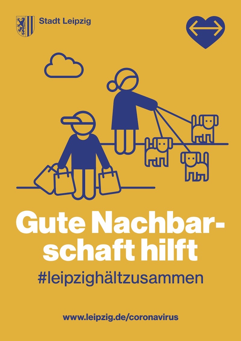 Plakataktion der Stadt Leipzig: Gute Nachbarschaft hilft