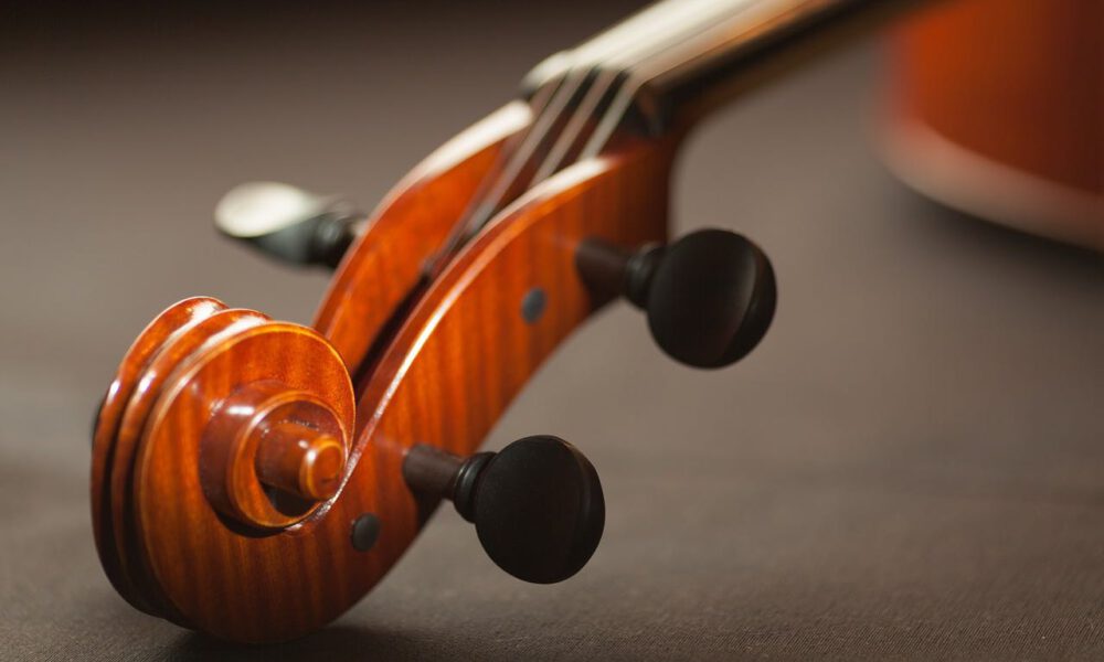 Violine mit Schnecke und Stimmwirbeln
