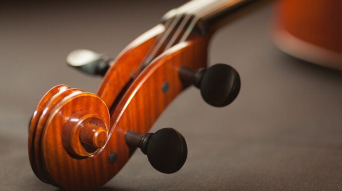 Violine mit Schnecke und Stimmwirbeln