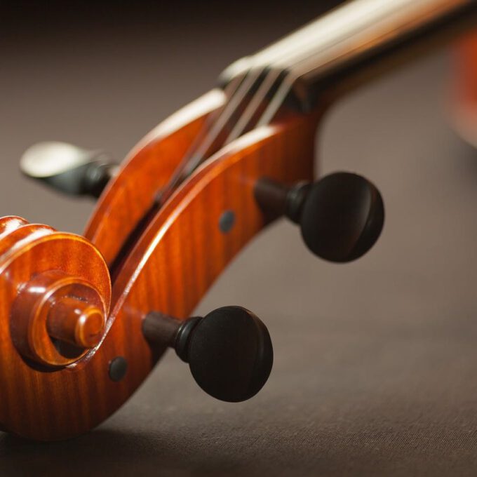 Violine mit Schnecke und Stimmwirbeln