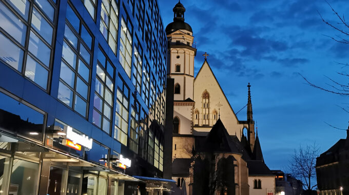 Thomaskirche zur "Blauen Stunde"